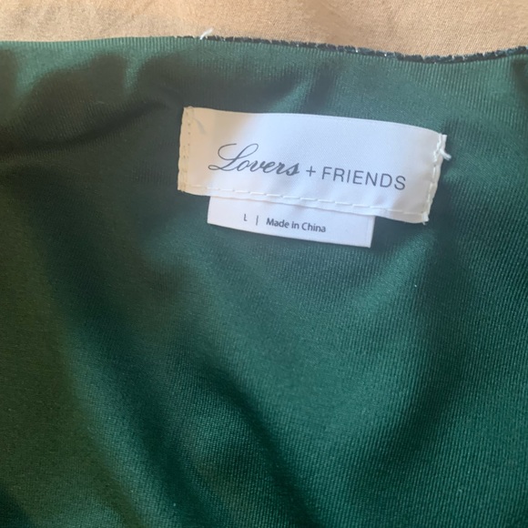 Lovers and Friends Rebel slip dress dark green velvet - Picture 6 of 9